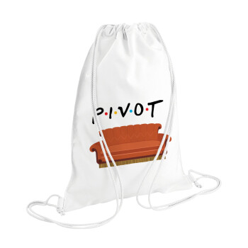Friends Pivot, Backpack pouch GYMBAG white (28x40cm)