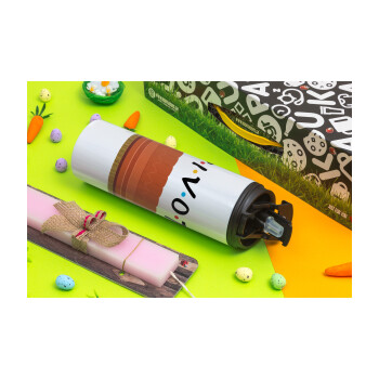 Friends Pivot, Easter candle,Travel Tumbler 2 Lids, with metal straw & cleaning brush & aromatic flat candle (30cm) (PINK)