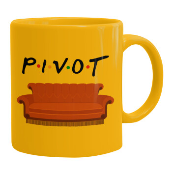 Friends Pivot, Κούπα, κεραμική κίτρινη, 330ml (1 τεμάχιο)