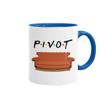 Friends Pivot, Mug colored blue, ceramic, 330ml