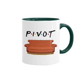 Friends Pivot, Mug colored green, ceramic, 330ml
