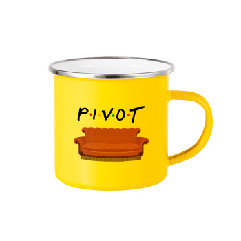 Friends Pivot, Yellow Enamel Metallic Cup 360ml