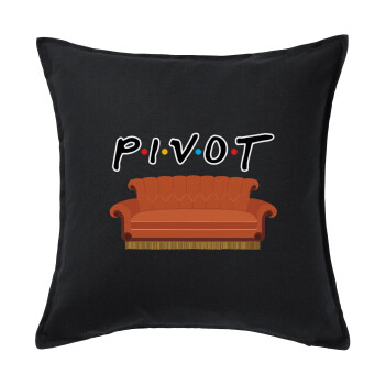 Friends Pivot, Sofa cushion black 50x50cm includes filling