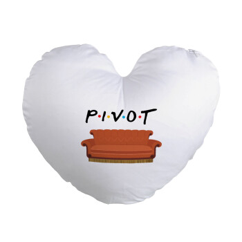 Friends Pivot, Μαξιλάρι καναπέ καρδιά 40x40cm περιέχεται το  γέμισμα