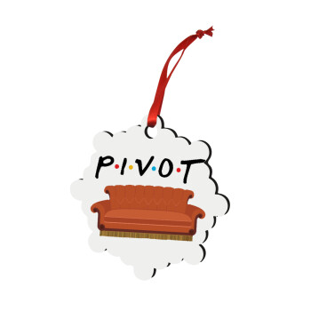 Friends Pivot, Christmas ornament snowflake wooden 7.5cm