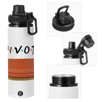 Friends Pivot, Metal water bottle with safety cap, aluminum 850ml