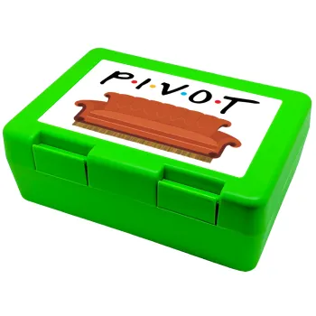 Friends Pivot, Children's cookie container GREEN 185x128x65mm (BPA free plastic)