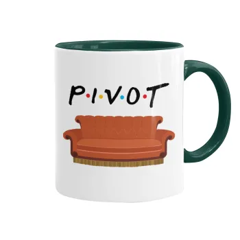 Friends Pivot, Mug colored green, ceramic, 330ml