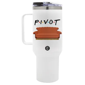Friends Pivot, Mega Tumbler με καπάκι, διπλού τοιχώματος (θερμό) 1,2L