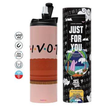Friends Pivot, Tumbler stainless steel PINK 600ml