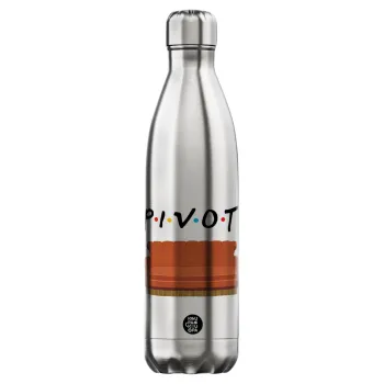 Friends Pivot, Μεταλλικό παγούρι θερμός Inox (Stainless steel), διπλού τοιχώματος, 750ml
