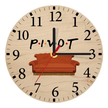 Friends Pivot, Ρολόι τοίχου ξύλινο plywood (20cm)