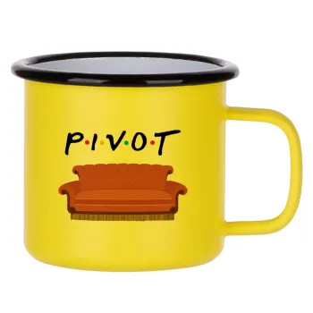 Friends Pivot, Metallic enamel MATT Yellow cup 360ml