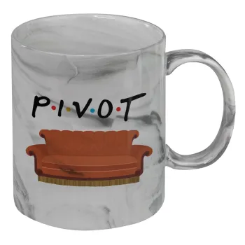 Friends Pivot, Mug ceramic marble style, 330ml