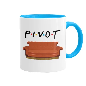 Friends Pivot, Mug colored light blue, ceramic, 330ml