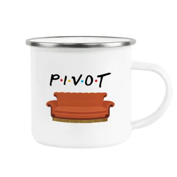Friends Pivot, Κούπα Μεταλλική εμαγιέ λευκη 360ml