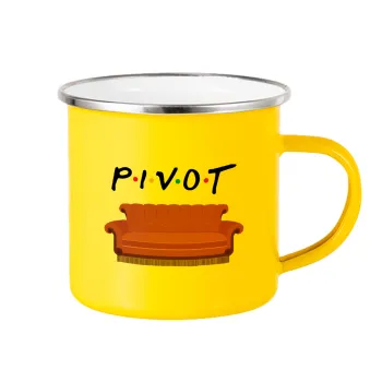 Friends Pivot, Κούπα Μεταλλική εμαγιέ Κίτρινη 360ml