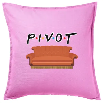 Friends Pivot, Sofa cushion Pink 50x50cm includes filling