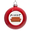 Red Christmas tree ornament bauble 8cm
