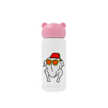 Friends turkey, Pink stainless steel thermal flask, 320ml
