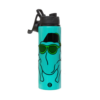 Friends turkey, Metallic water bottle with safety lid, 850ml aluminum