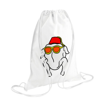 Friends turkey, Backpack pouch GYMBAG white (28x40cm)