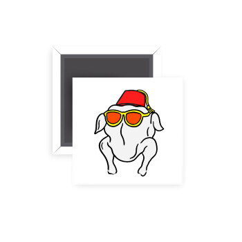 Friends turkey, Μαγνητάκι ψυγείου τετράγωνο διάστασης 5x5cm