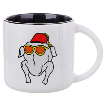 Friends turkey, Κούπα κεραμική 400ml Λευκή/Μαύρη