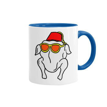 Friends turkey, Mug colored blue, ceramic, 330ml