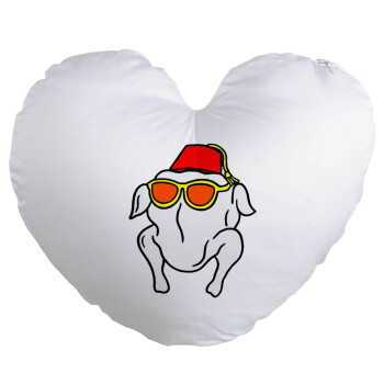 Friends turkey, Μαξιλάρι καναπέ καρδιά 40x40cm περιέχεται το  γέμισμα