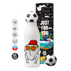 Soccer Metal mug thermos, double wall, 550ml