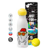Tennis ball Metal mug thermos White, double wall, 550ml