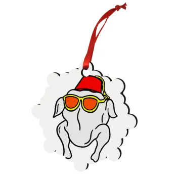 Friends turkey, Στολίδι Χριστουγεννιάτικο στολίδι snowflake ξύλινο 7.5cm