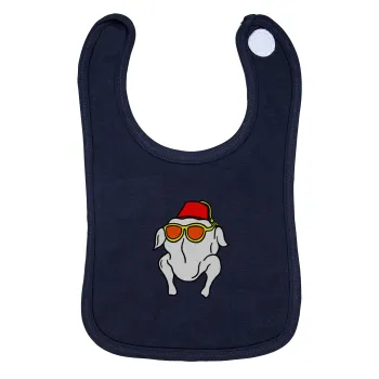 Friends turkey, Σαλιάρα με Σκρατς 100% Organic Cotton Μπλε (0-18 months)