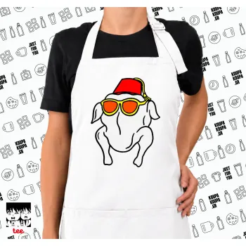 Friends turkey, Ποδιά μακριά Σεφ ολόσωμη με τσέπες white (ΕΝΗΛΙΚΩΝ)