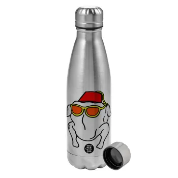 Friends turkey, Metallic water bottle, stainless steel, 750ml