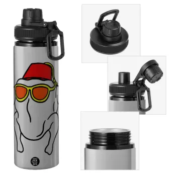 Friends turkey, Metallic water bottle with safety cap, 850ml aluminum