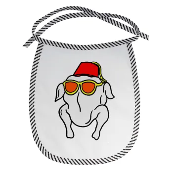 Friends turkey, Σαλιάρα μωρού αλέκιαστη με κορδόνι Μαύρη