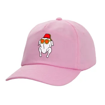 Friends turkey, Casual children's baseball cap, 100% Cotton Twill, PINK (COTTON, CHILDREN'S, ONE SIZE)