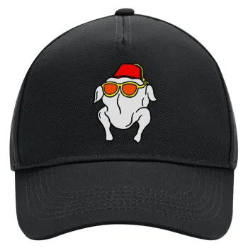 Friends turkey, Adult Ultimate Hat BLACK, (100% COTTON DRILL, ADULT, UNISEX, ONE SIZE)