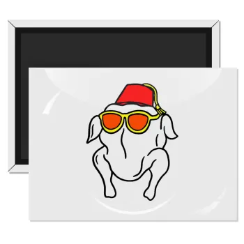 Friends turkey, Ορθογώνιο μαγνητάκι ψυγείου διάστασης 9x6cm