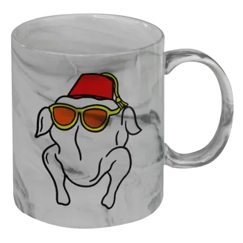 Friends turkey, Mug ceramic marble style, 330ml