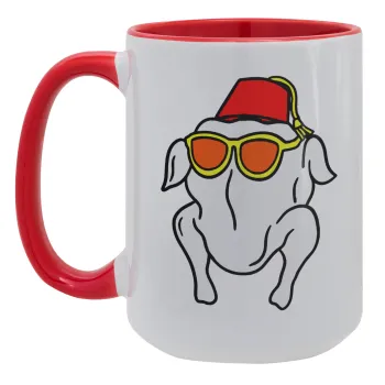 Friends turkey, Κούπα Mega 15oz, κεραμική Κόκκινη, 450ml