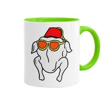 Friends turkey, Mug colored light green, ceramic, 330ml