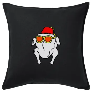 Friends turkey, Sofa cushion black 50x50cm includes filling