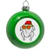 Green Christmas tree ornament bauble 8cm
