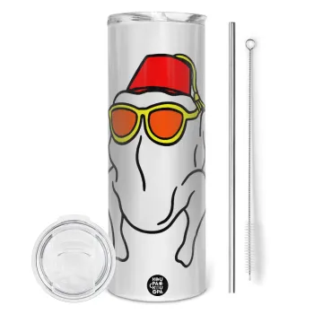 Friends turkey, Tumbler stainless steel 600ml, with metal straw & cleaning brush