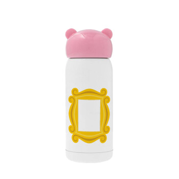 Friends frame, Pink stainless steel thermal flask, 320ml