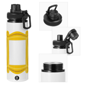 Friends frame, Metal water bottle with safety cap, aluminum 850ml