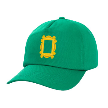 Friends frame, Καπέλο παιδικό Baseball, 100% Βαμβακερό, Low profile, Πράσινο